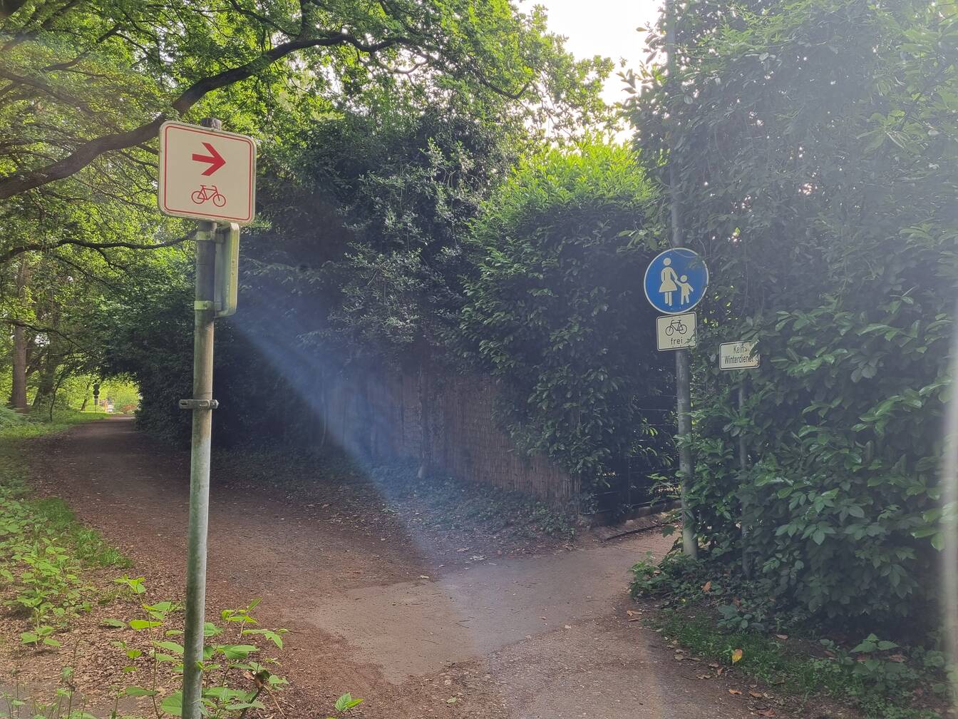 Fußgängerweg als Fahrradweg
