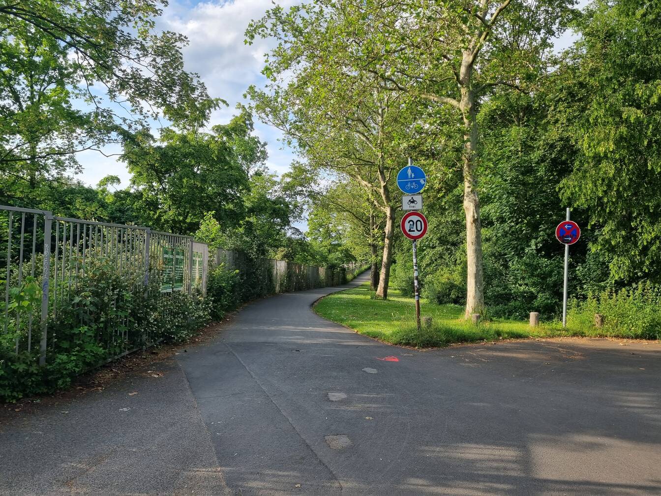 Fahrradweg für Motorräder